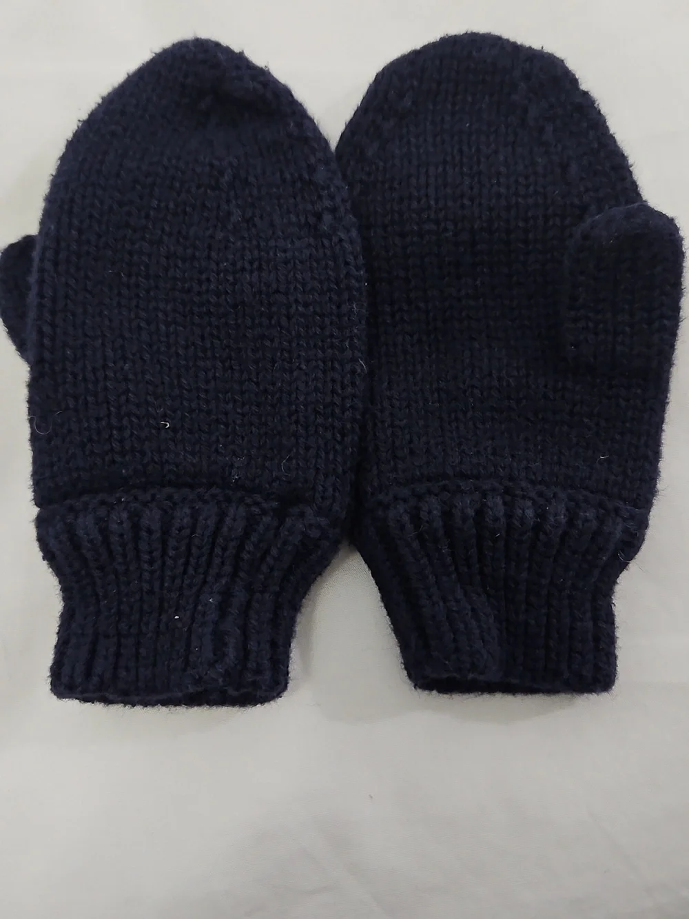 Polo Ralph Lauren Navy Knit Mittens with Pony Logo
